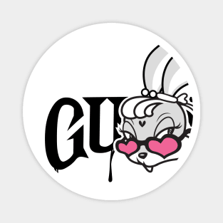 Gunny rabbit girl animal cartoon fun cool beauty pink Magnet